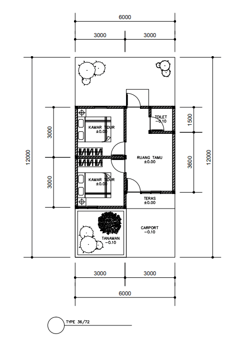 Rumah Tipe 36/72