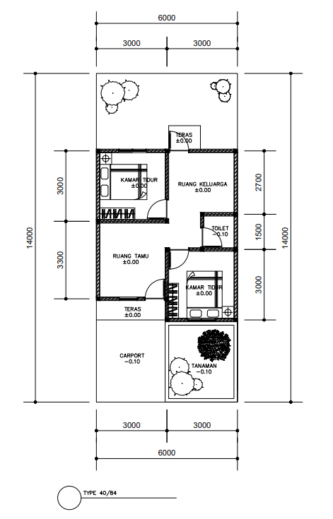 Rumah Tipe 40/84