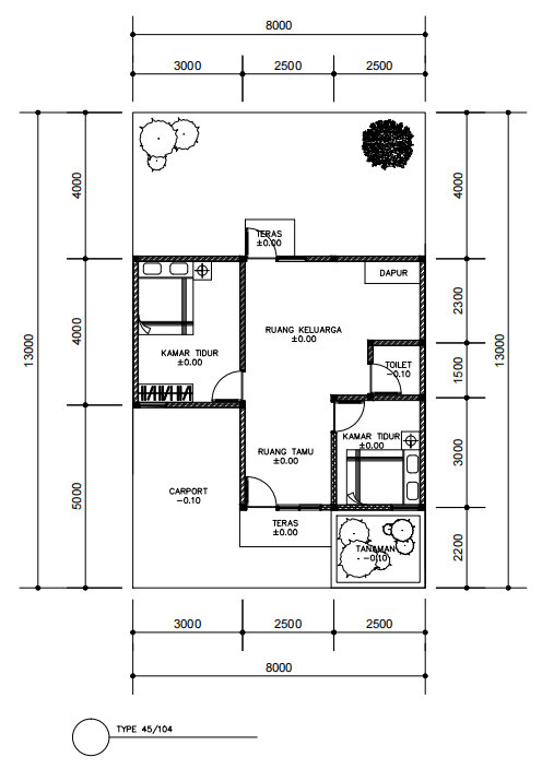 Rumah Tipe 45/104